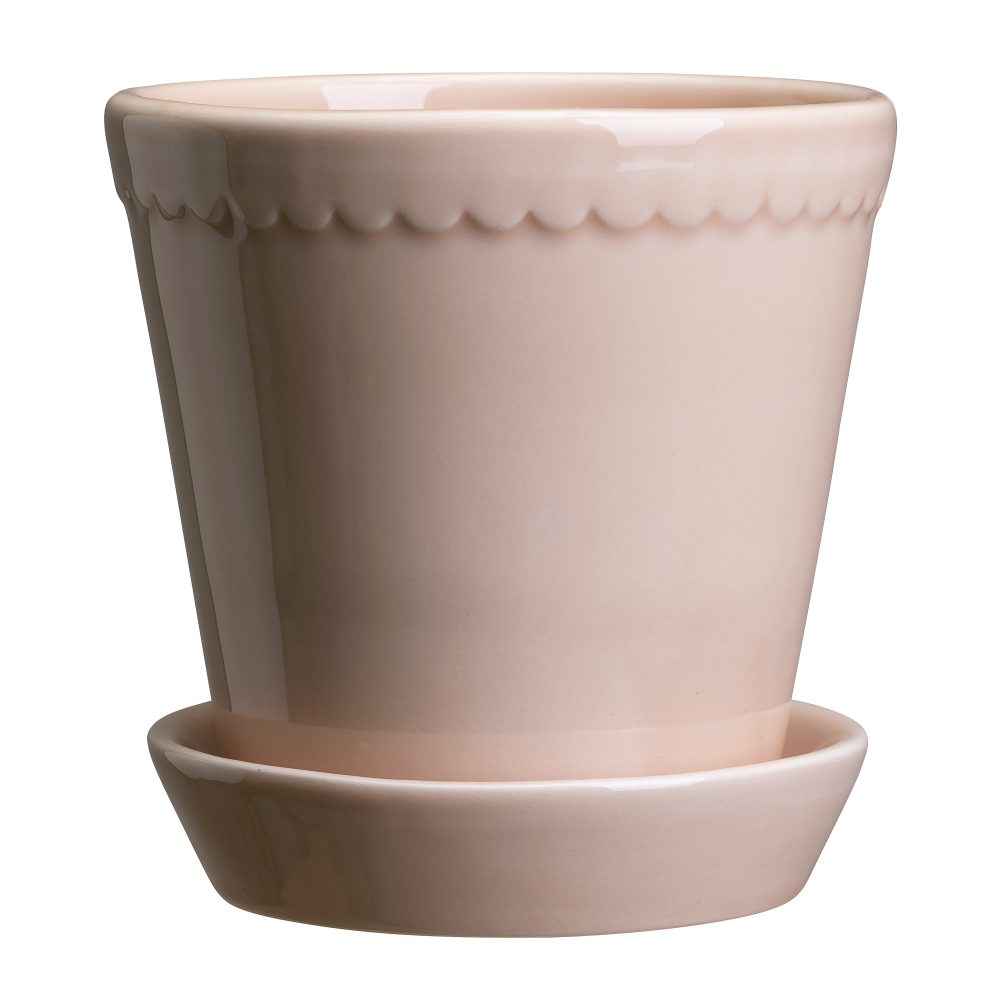 Helena kruka glaserad Ø14 cm, Quartz rose
