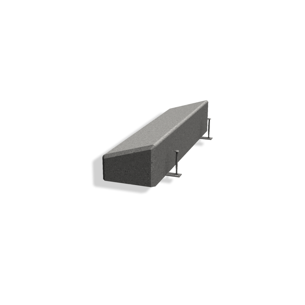 ÖVERFARTSSTÖD BENDERS SPIKMA TYP Z RAK, MED SPIKBLECK GRÅ L=500MM