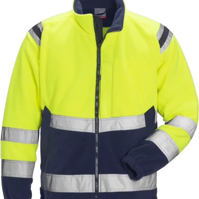Fristads 4041 FE Fleecejacka orange/marinblå L