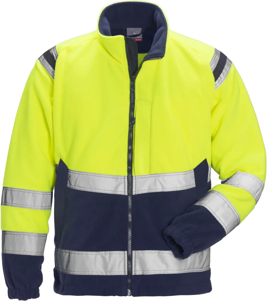 Fristads 4041 FE Fleecejacka orange/marinblå L