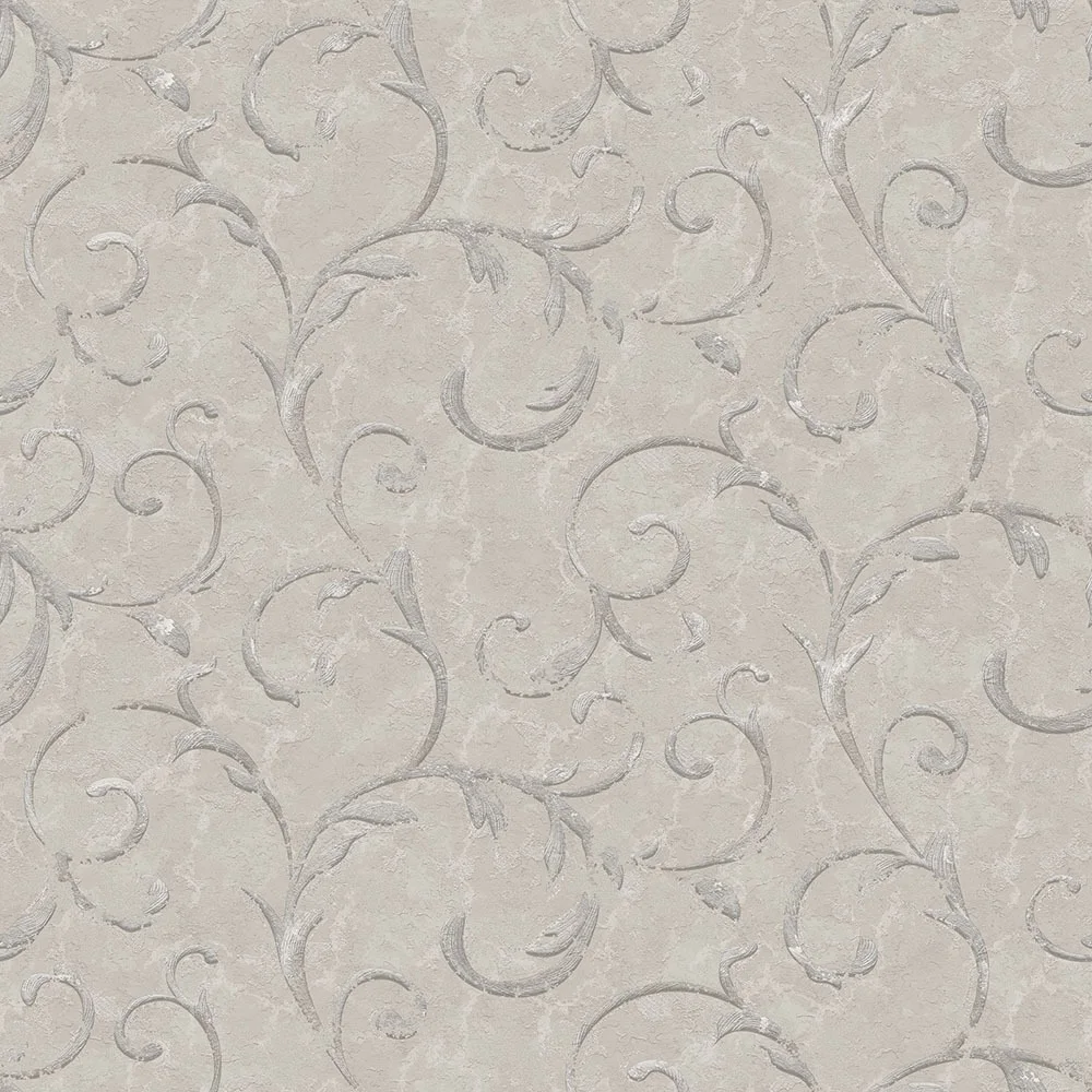 Galerie Wallcoverings Mansion II G68675 Tapet Palazzo Scroll Grå