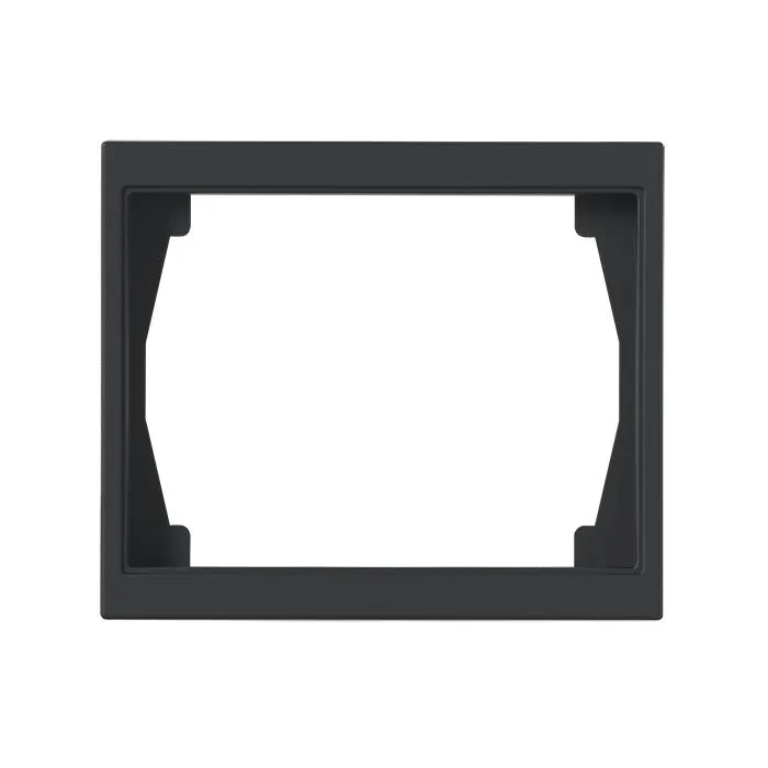ABB Impressivo 1722F100-885 Täckram matt svart, 100 mm 2-fack