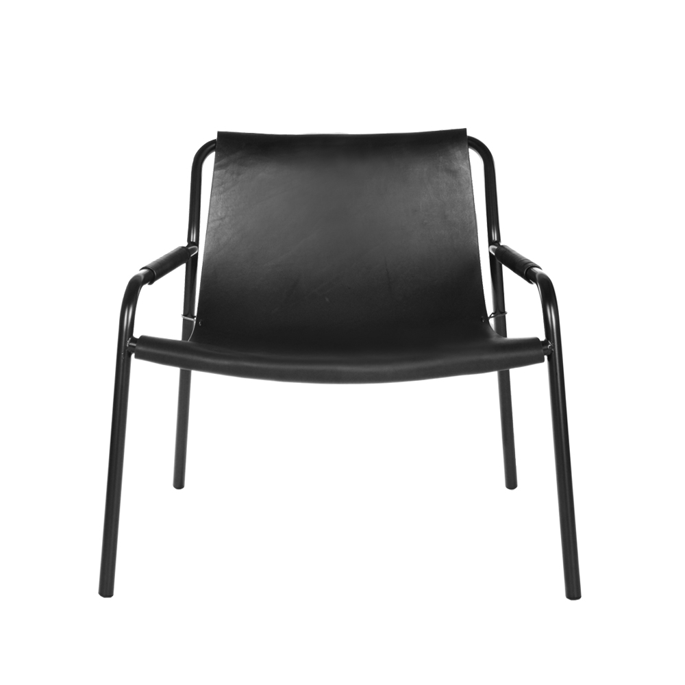 September loungestol, Svart-svartlackat stålstativ