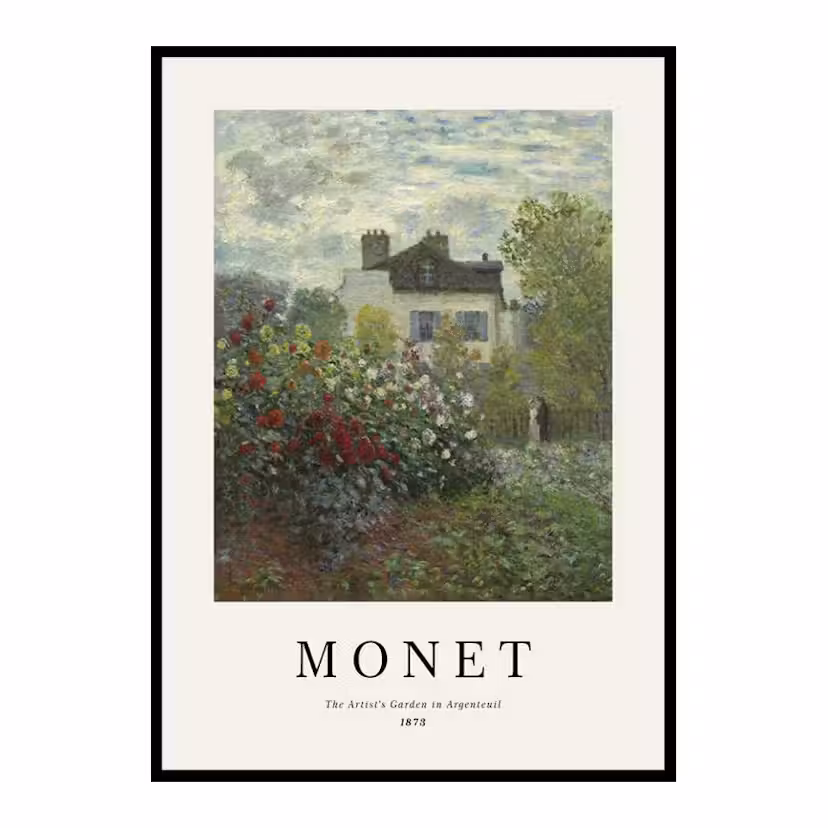 Poster Gallerix Monet Garden In Argenteuil Storlek: 30x40 cm