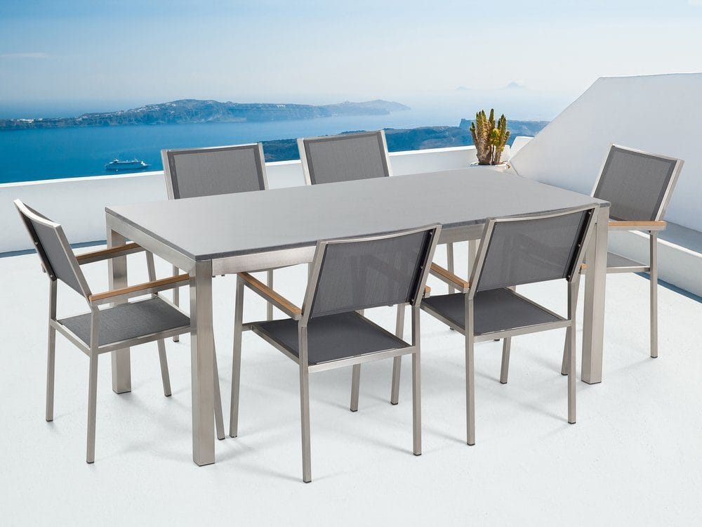 Bacoli Matgrupp Utomhus 180 cm + 6 Utestolar