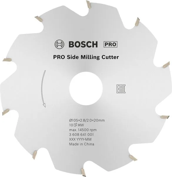 Bosch 3608641001 Skivfräs 10T, 105x28 mm