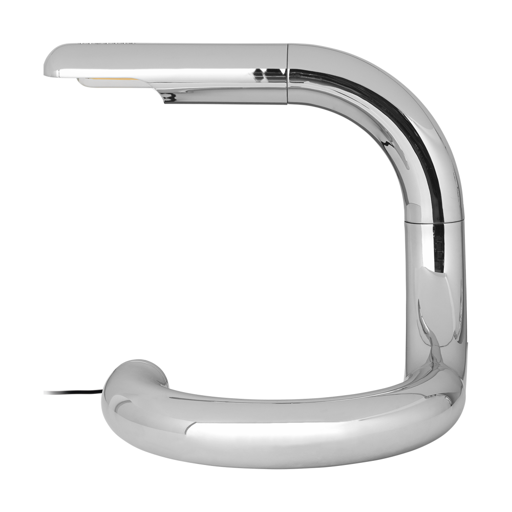 Aspide bordslampa, Krom