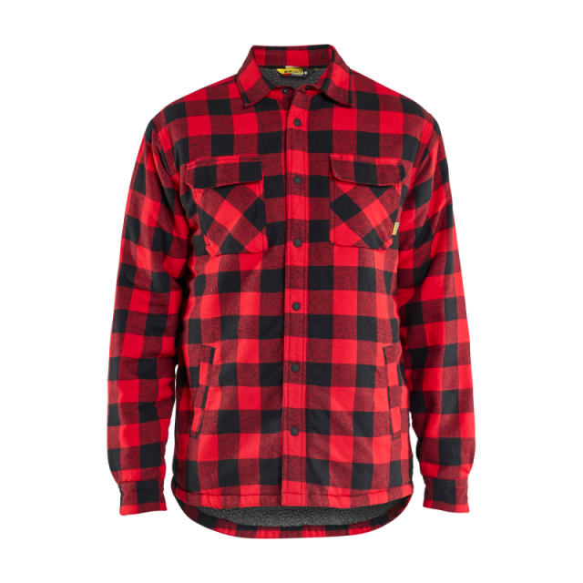 FLANELLSKJORTA 4704 1168 PILEFODRAD RÖD/SVART XL