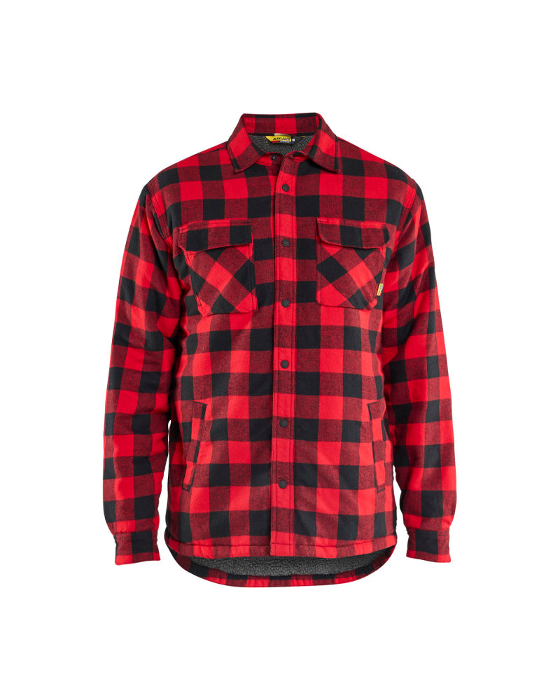 FLANELLSKJORTA 4704 1168 PILEFODRAD RÖD/SVART XL
