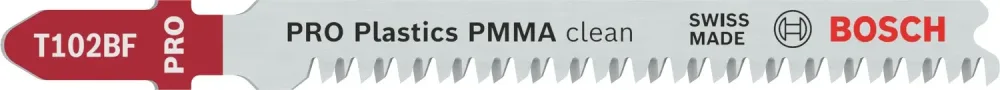 Bosch PRO Plastics PMMA clean T102BF Sticksågsblad 92 mm, 3-pack