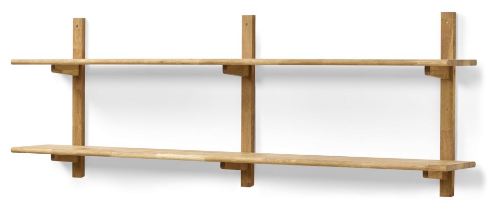 Living/Axel Vägghylla med 3 konsoler & 2 hyllplan, 160x22x59,6 cm