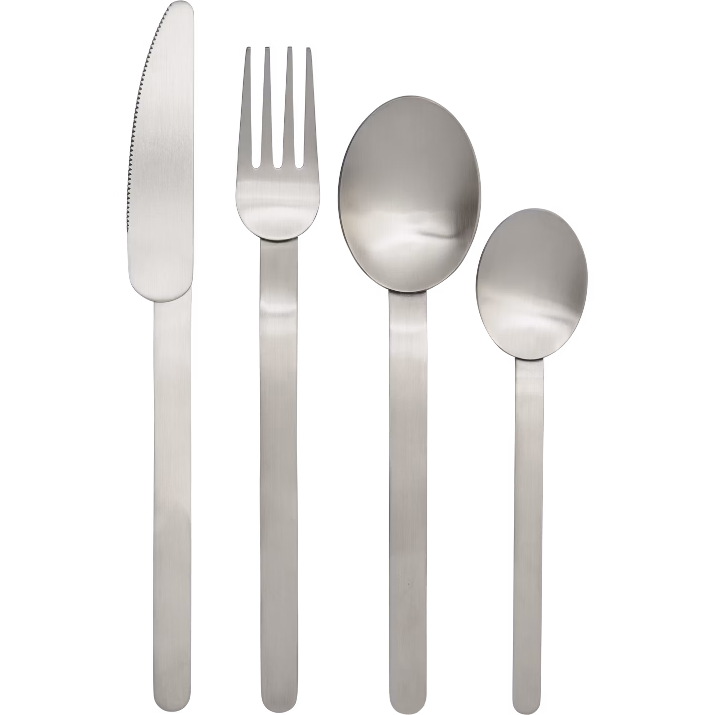 Stelo Bestickset 4-pack, Borstat Rostfritt stål