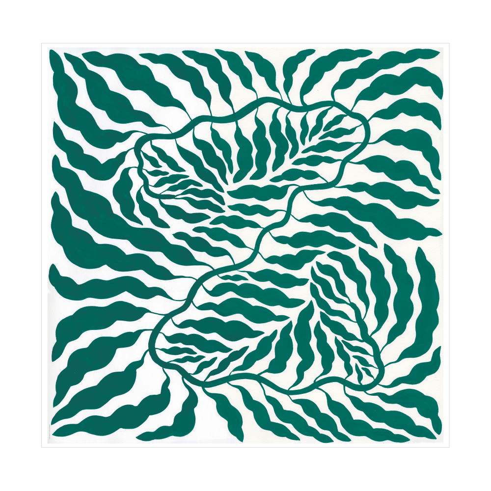 Green poster, 70x70 cm