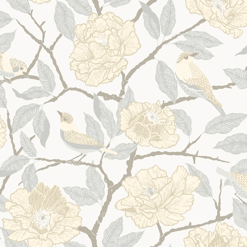 Fågelsång Bernadina 34022 Rosa Tapet - Midbec | Stuvbutiken - Bild 2
