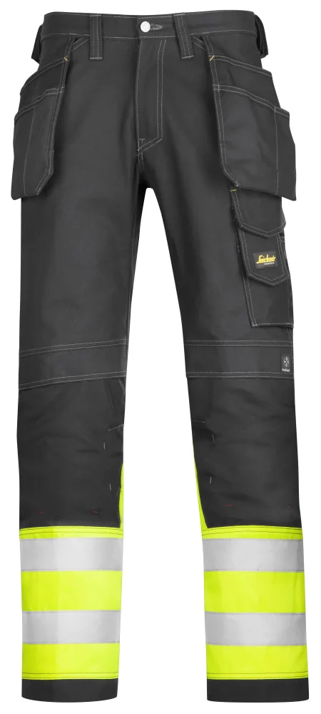 Snickers Workwear 3235 Arbetsbyxa varsel, gul/svart 170