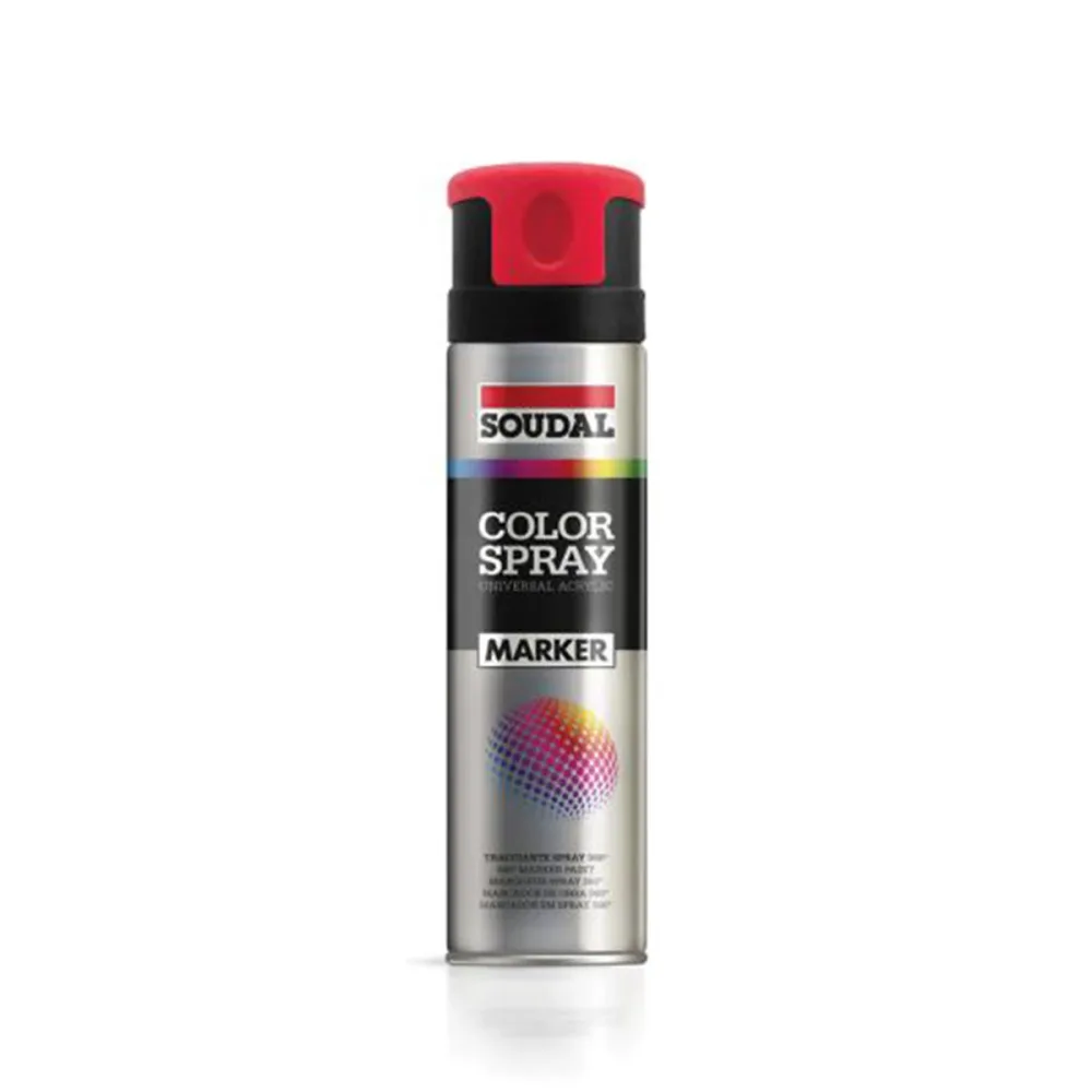 Markeringsfärg Color Spray Marker Fluo Röd, 500ml | Stuvbutiken - Bild 2