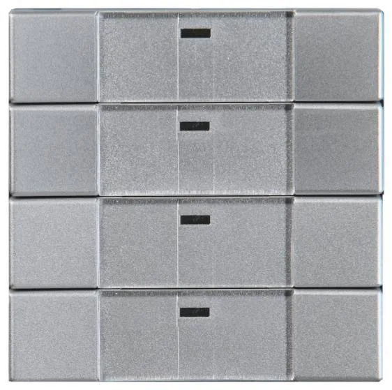 ABB Impressivo 6733-83-500 Tryckknapp 4-polig, trådlös Aluminium