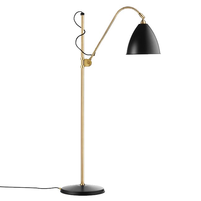 Bestlite BL3M golvlampa, kolsvart-mässing