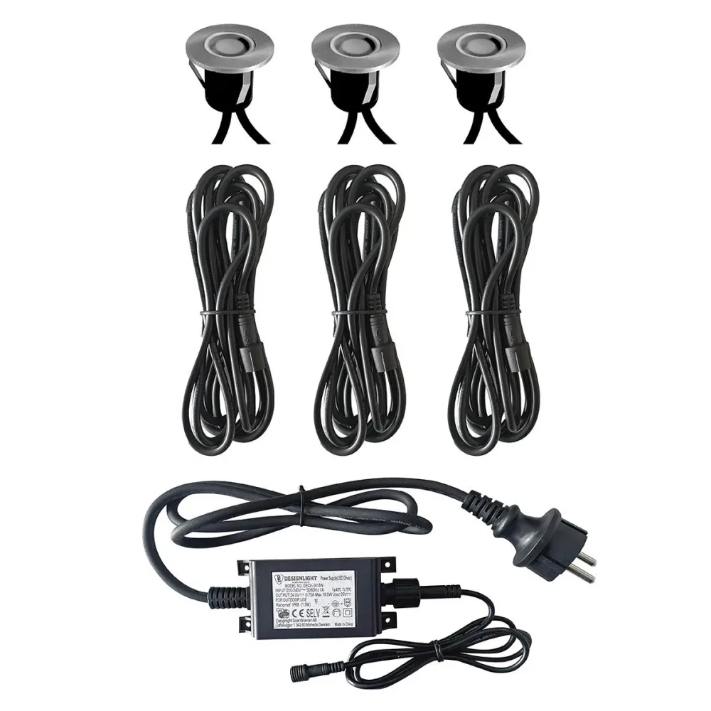 Designlight DECKY Decklight startpaket, 3-pack
