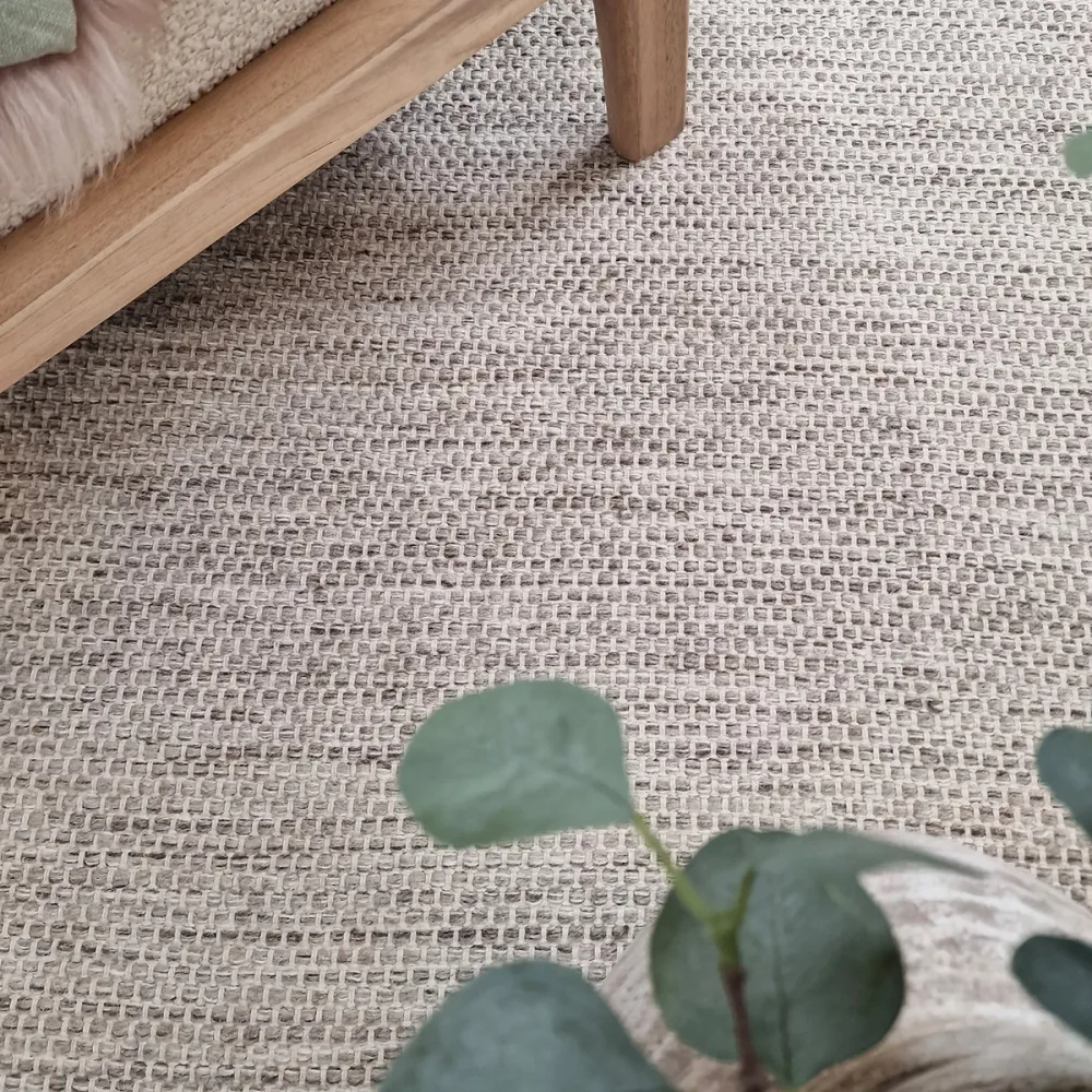 Torsby Linne Ullmatta Beige, 160x230cm | Stuvbutiken