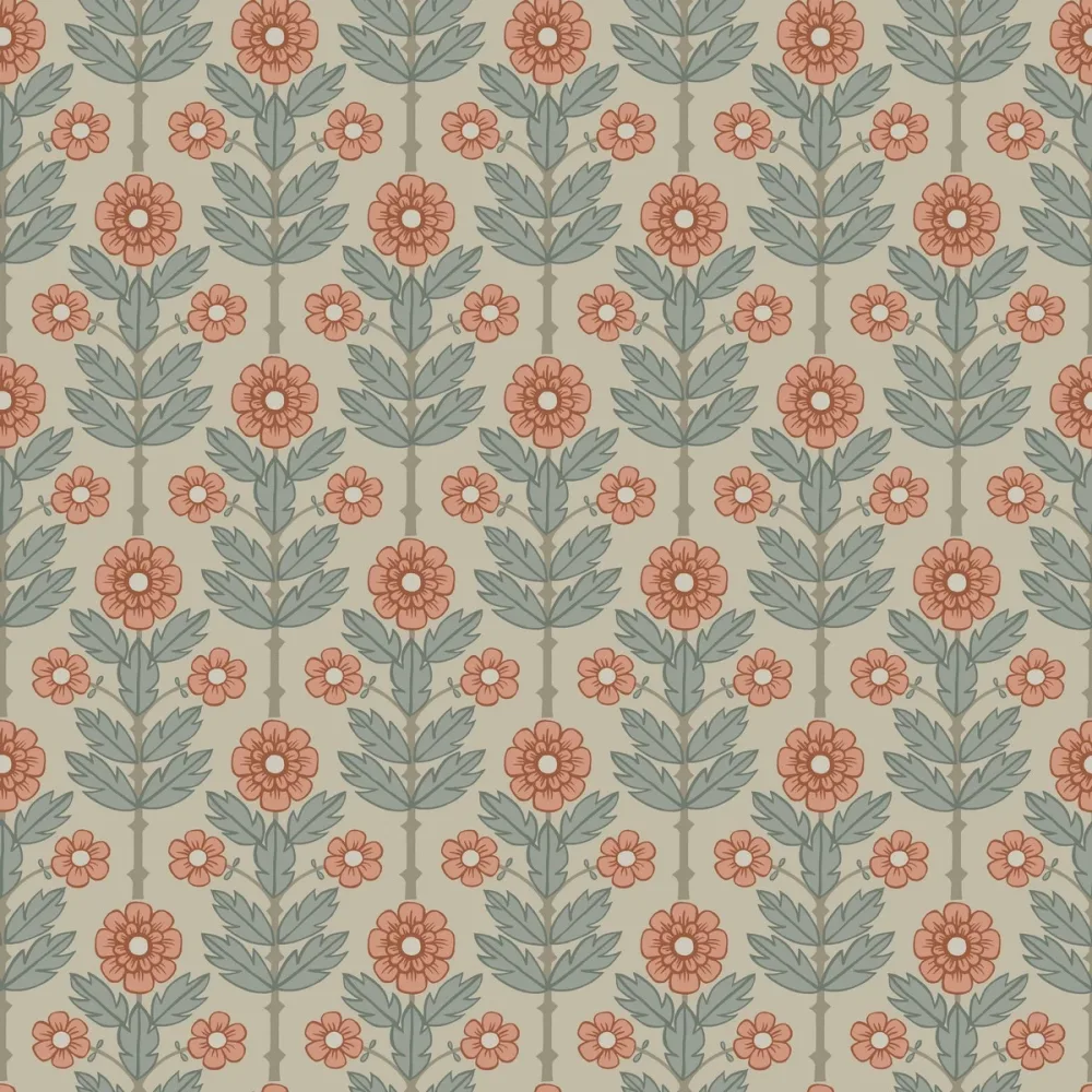Lyckebo Othilia 28006 Beige Tapet - Midbec | Stuvbutiken