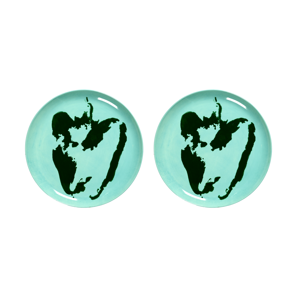 Ottolenghi Feast tallrik L Ø26,5 cm 2-pack, Azure-pepper green