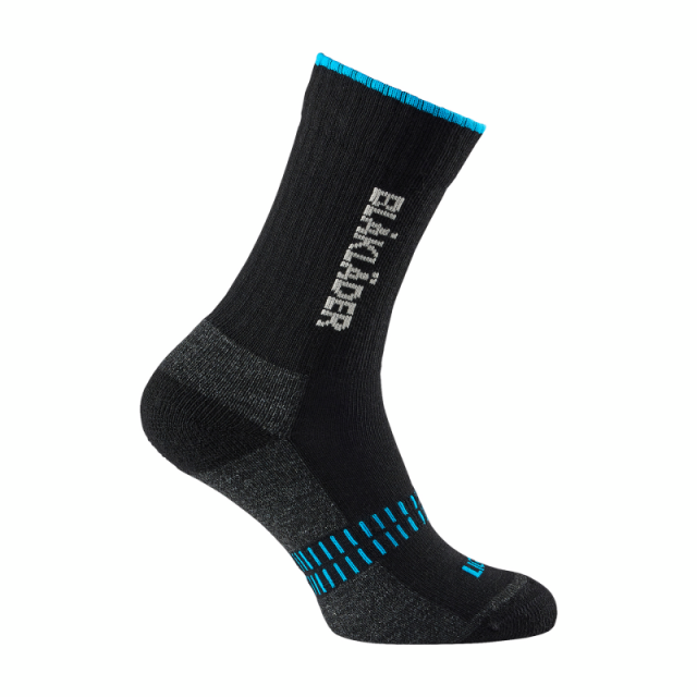 SOCKA 2191 LIG SV/NEONBLÅ40-44