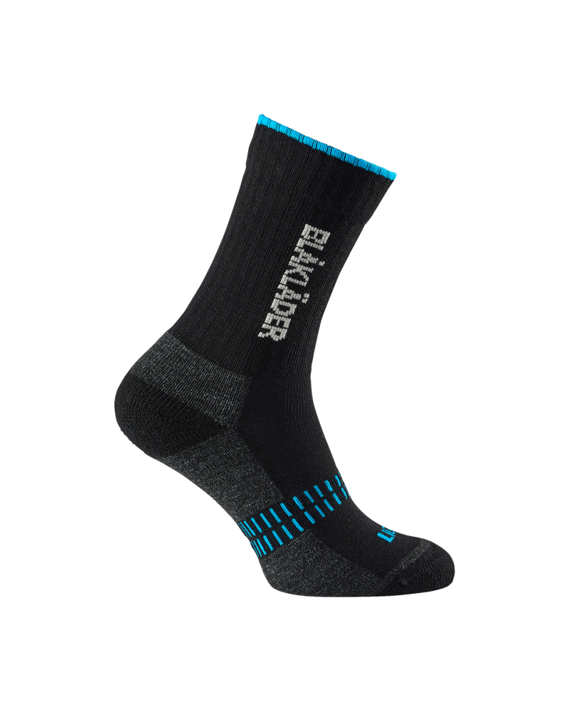 SOCKA 2191 LIG SV/NEONBLÅ40-44