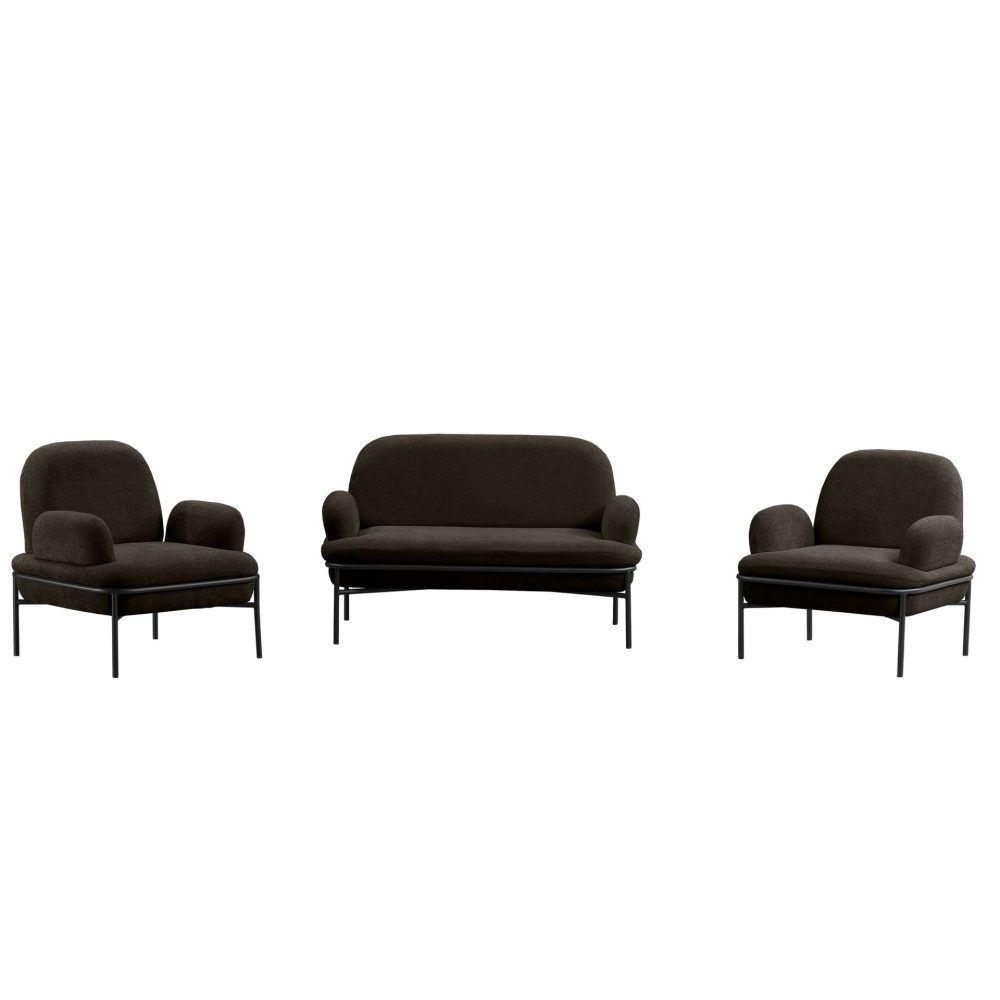 Zyricus Soffgrupp 2-sits Soffa + 2 Fåtöljer Teddy