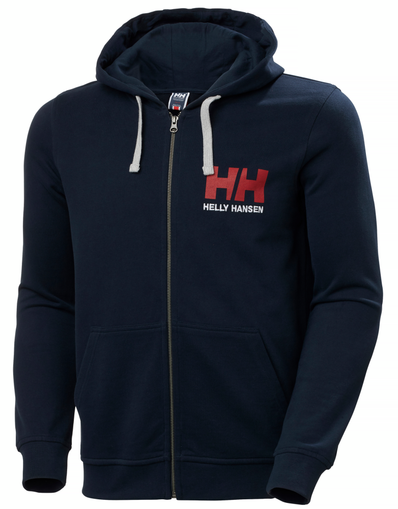 HH HELLY HANSEN LOGO FULL ZIP HOODIE XL MAR, MARIN