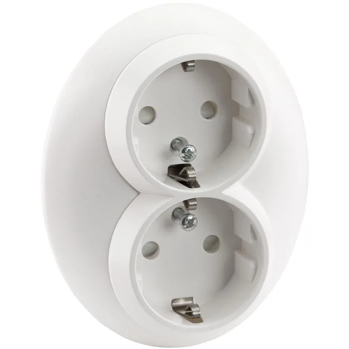 Schneider Electric Renova WDE006885 Vägguttag infällt, jordat, 2-vägs, vit