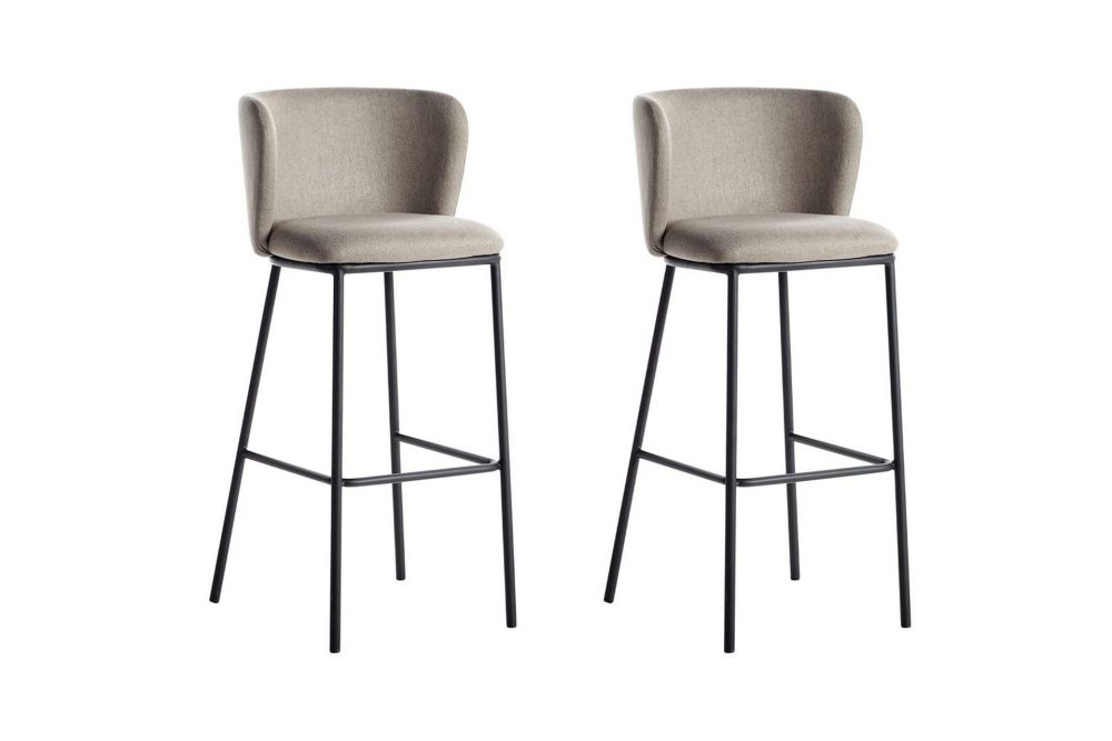 Barstol Mina set om 2 Beige-Svart