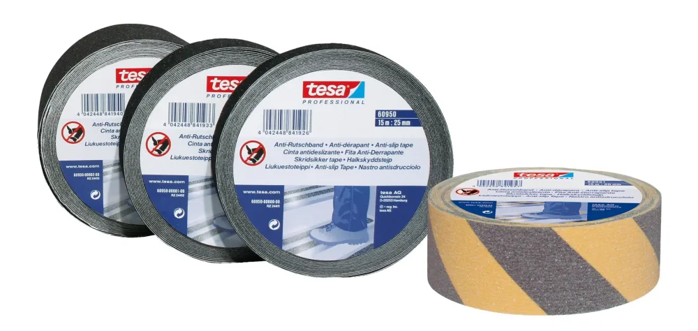 Tesa 60950 Halkskyddstejp 15 m x 100 mm, svart