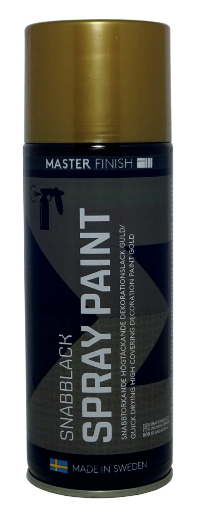 SPRAYFÄRG SPRAY MASTER GULD BLANK 0,4L MASTER SNABBLACK 1014