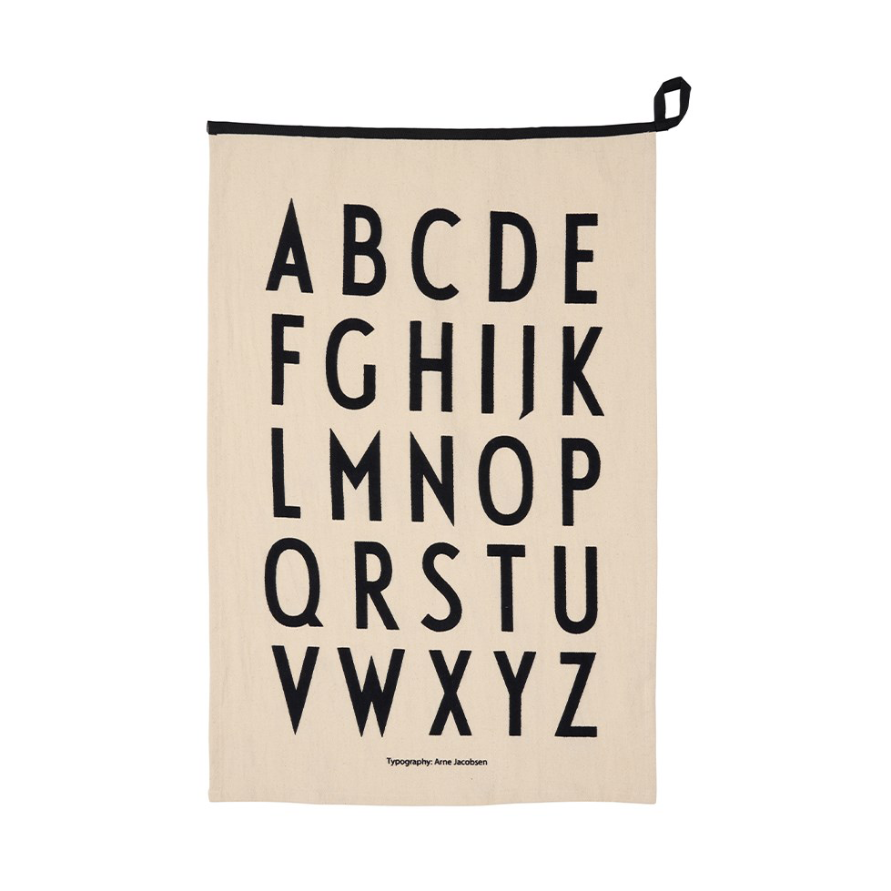 Design Letters Premium classic kökshandduk 50x70cm, ABC-svart