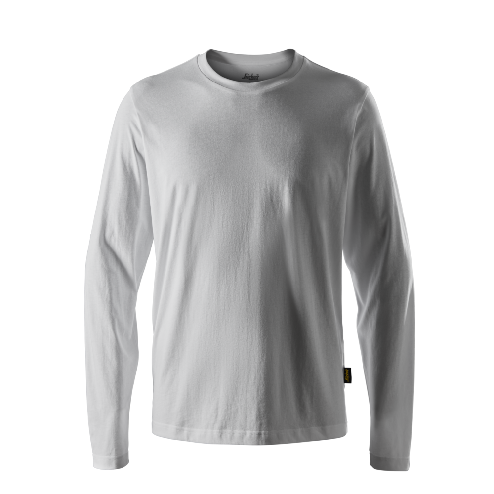 T-SHIRT LÅNGÄRMAD VIT STL 6XL