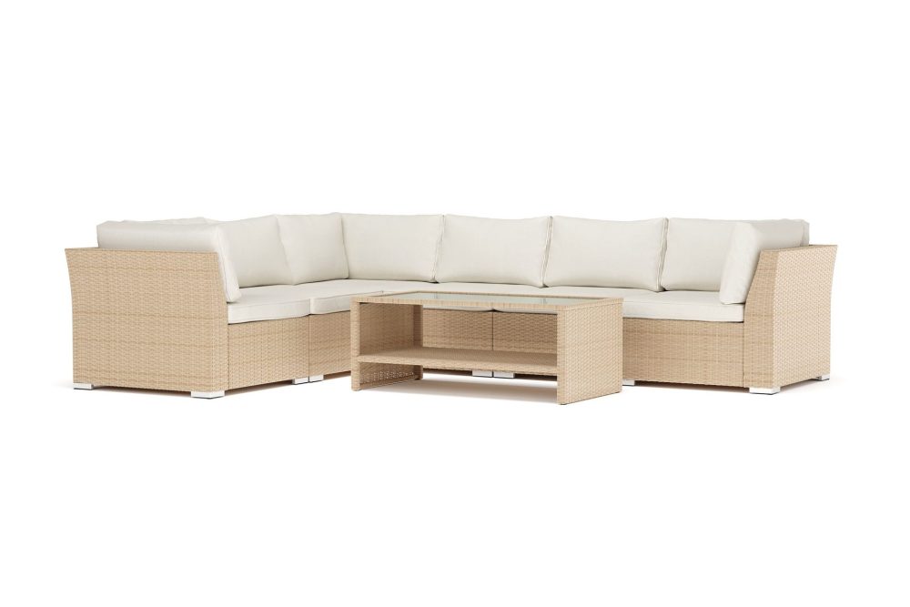 Wisconsin utomhus L-soffa 6-sits vändbar