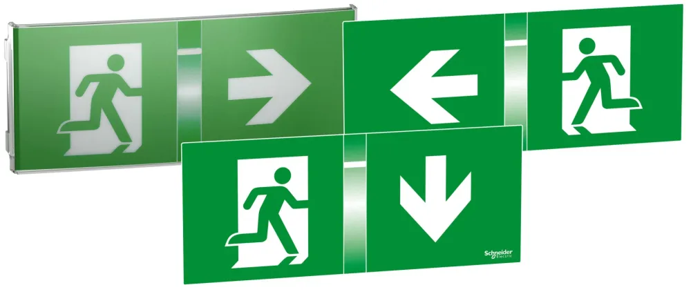 Schneider Electric Exiway Smartled Piktogramset 24 m, 3 delar