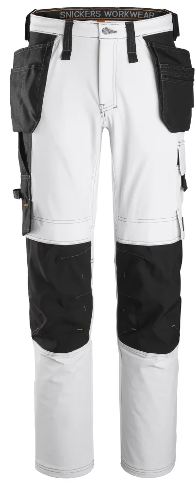 Snickers Workwear 6271 AllroundWork Arbetsbyxa stretch, vit/svart 44