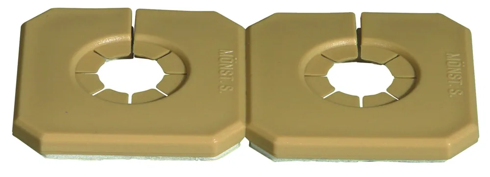 Purus Duo-Täck Täckbricka för dubbla rör, delbar, brun För rör dy. 10-18 mm
