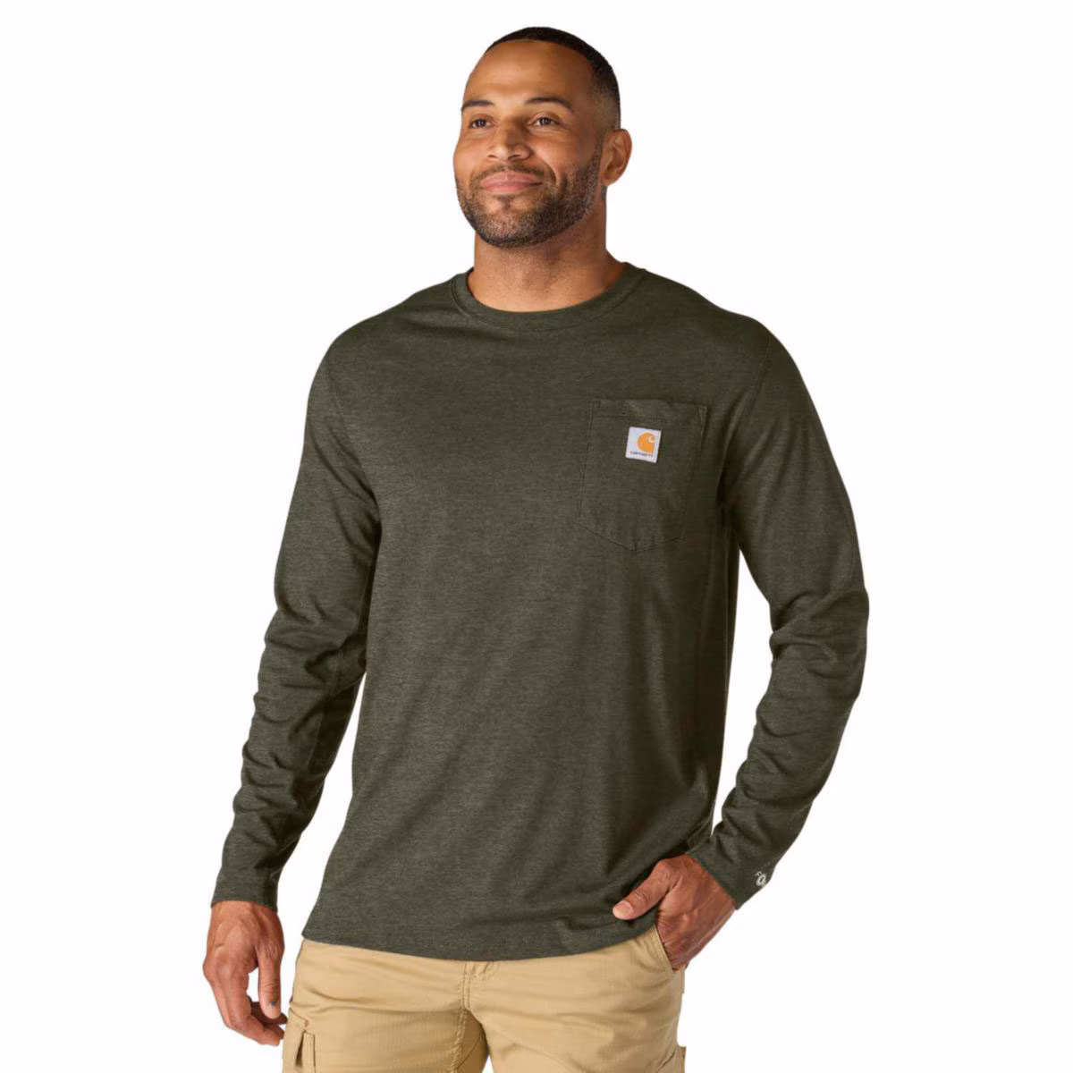 Kjøp Carhartt Langermet T-skjorte Basil, grønn