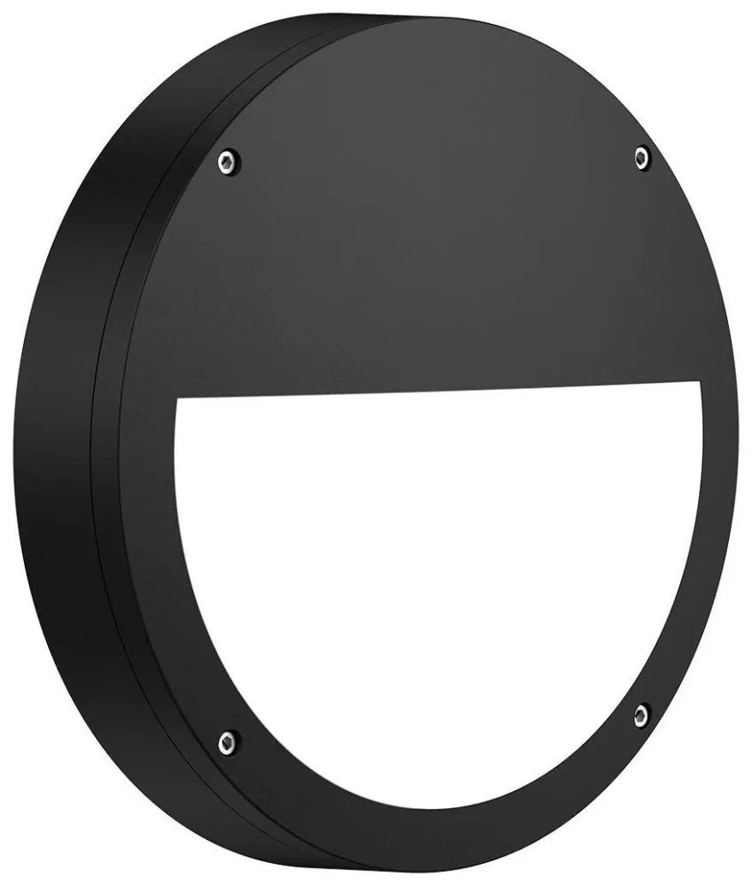 Westal Diploma Halv PC Väggarmatur 12 W, 1100 lm, 275 x 275 mm Svart