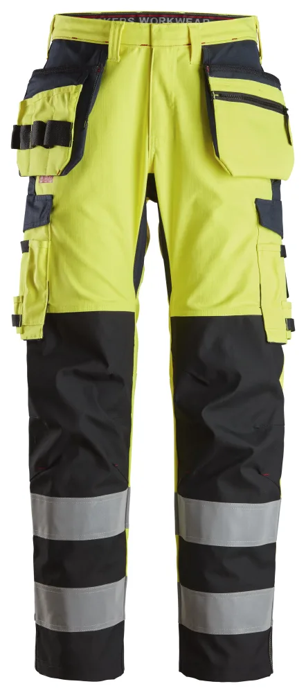 Snickers Workwear 6264 Arbetsbyxa varsel, gul/marinblå 120
