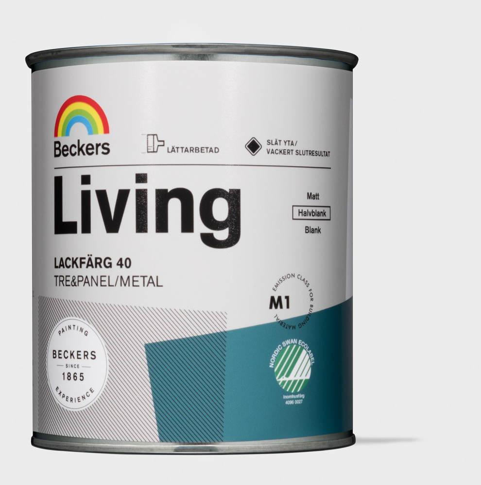 LACKFÄRG BECKERS LIVING HALVBLANK SVART 0,75L