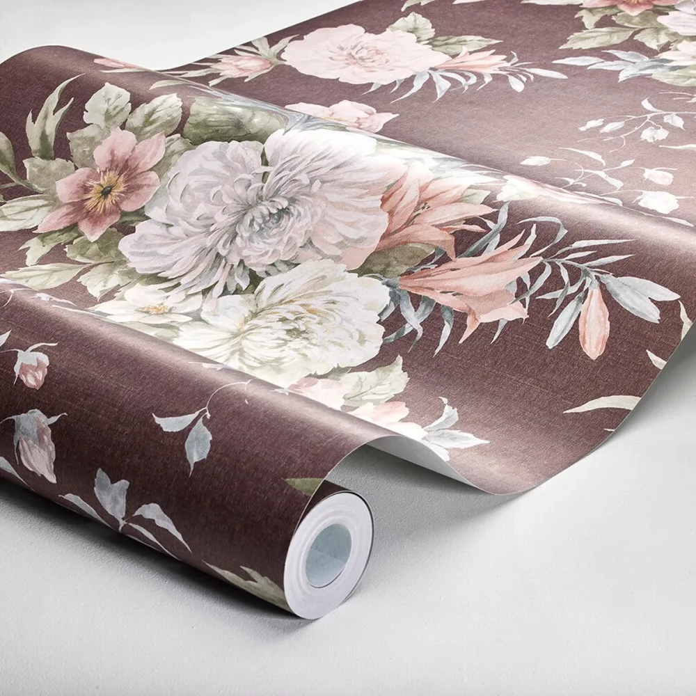 Tapet Dreamy Escape Floral Charm 4255 Röd Blommig - Bild 3