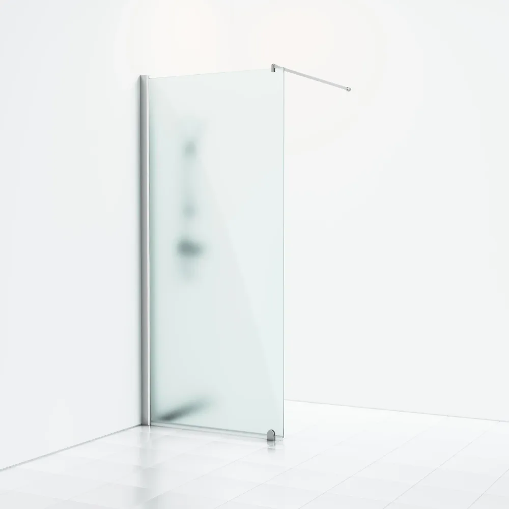 Svedbergs Skoga Duschskärmvägg fast, matt/frostat glas, 60 cm