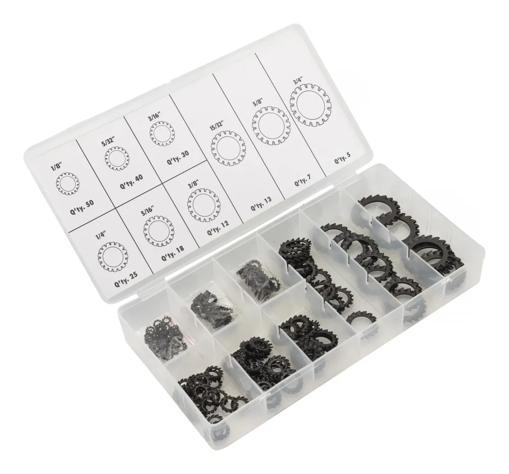 PELA 508688 Låsbricka sats, 200 delar