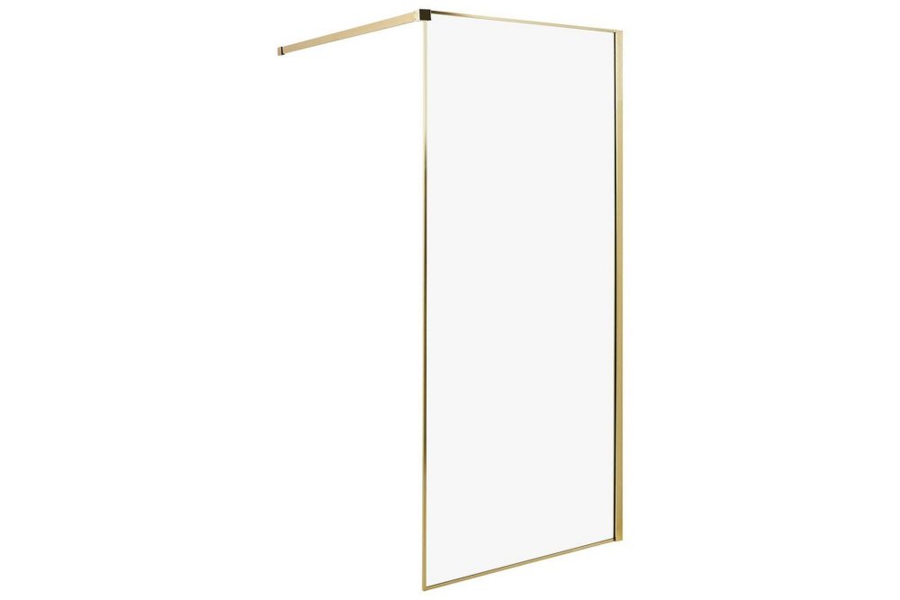 Duschskärm Waspam Transparent/guld, 90x90x190 cm