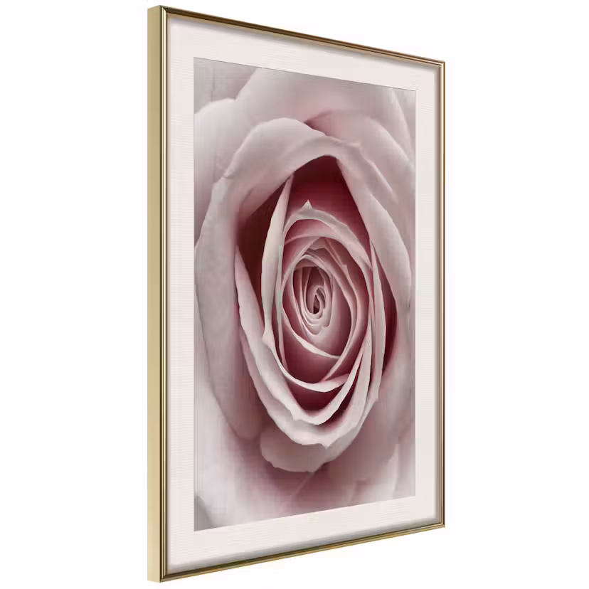 Poster Artgeist Affisch Pastel Rose Guld ram med passepartout, 20x30 cm