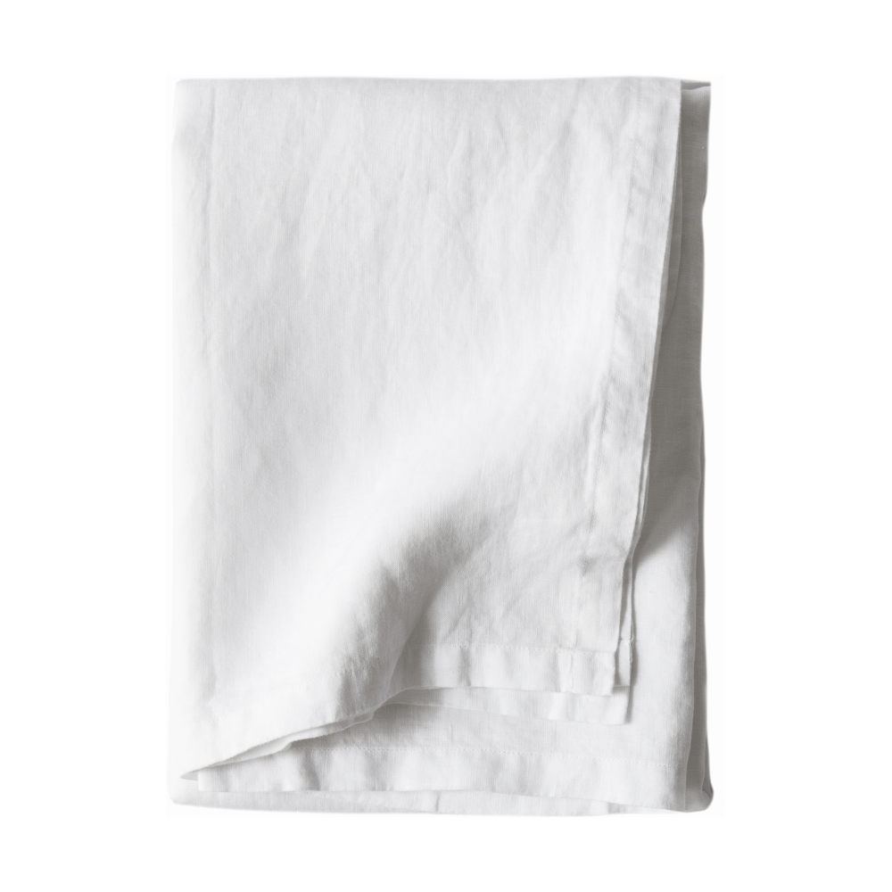 Tell Me More linneduk 145x270 cm, Bleached white